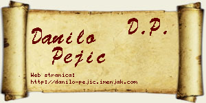Danilo Pejić vizit kartica